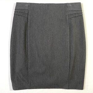 Express Ponte Knit Pencil Skirt Charcoal Gray Knee Length Size 10